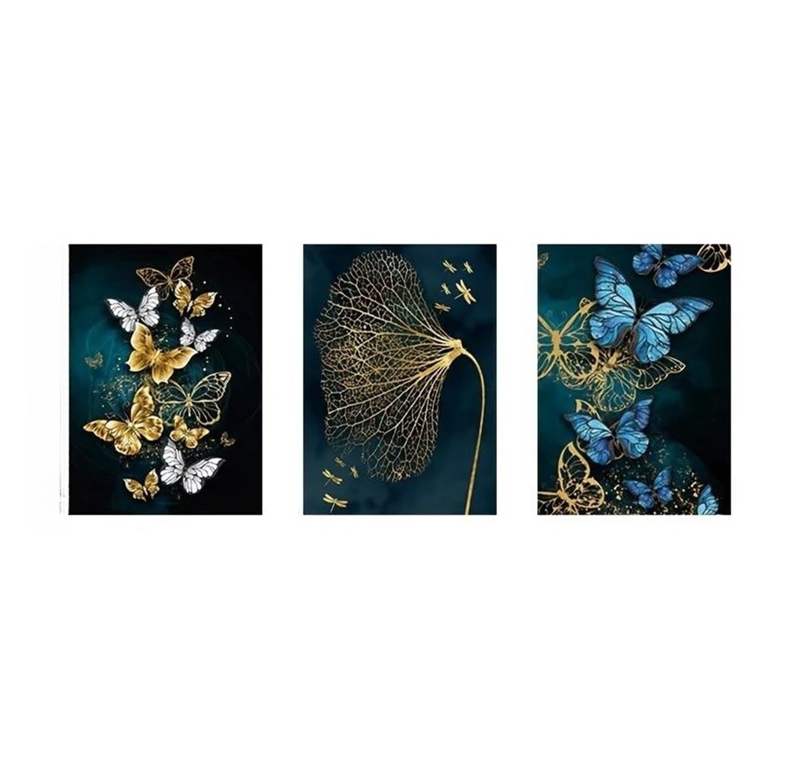 Peintures sur toile nature lot de 3 pour habiller un mur vide de salon