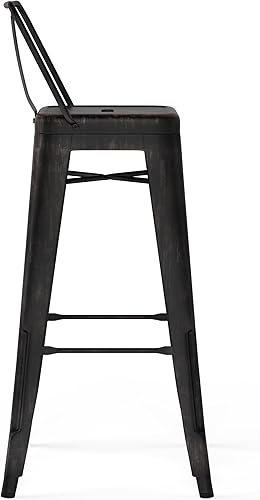 Miniatura 35 de SIMPLIHOME Rayne - Taburetes de encimera (juego de 2) – asientos de cocina de metal de 24 pulgadas de altura de asiento en blanco, asientos