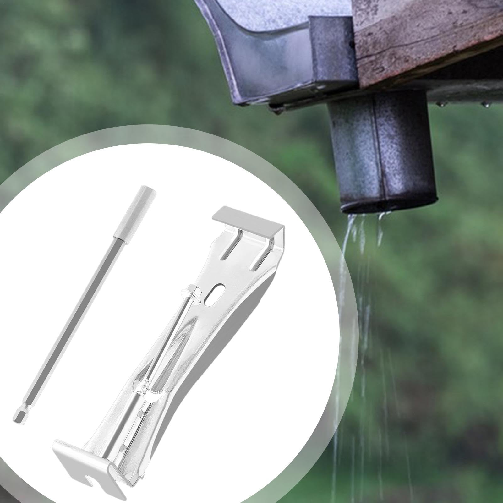 Soportes de canalón de 5 pulgadas, herramientas de canalón de broca de 5.9 pulgadas, 30 ganchos de canalón de tornillo rápido de aleación de aluminio | Herramientas de canalón de broca de 5.9