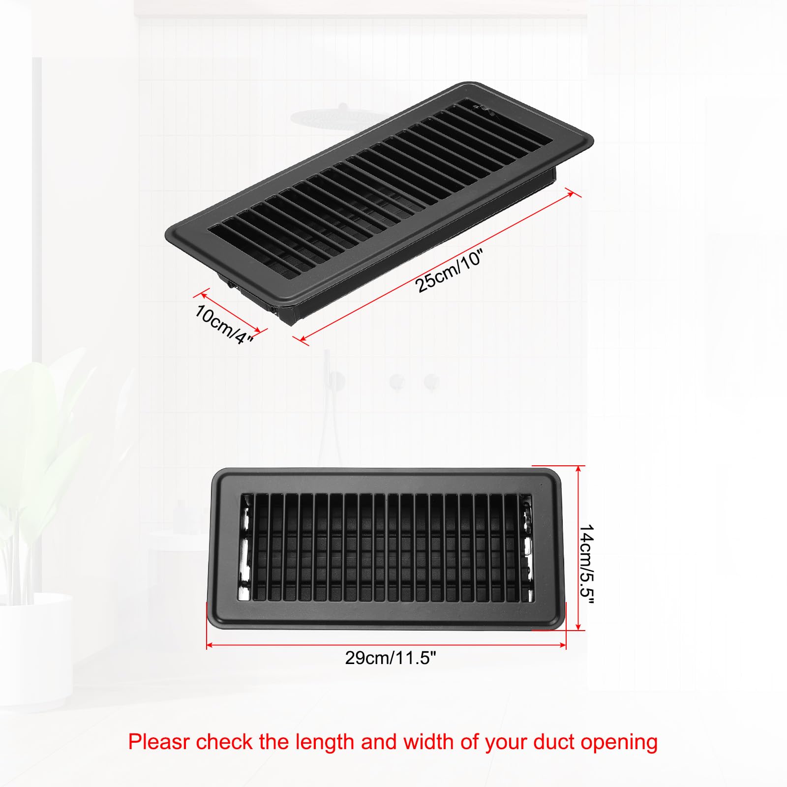 PATIKIL 10 x 4 Inch Floor Register - Image 2