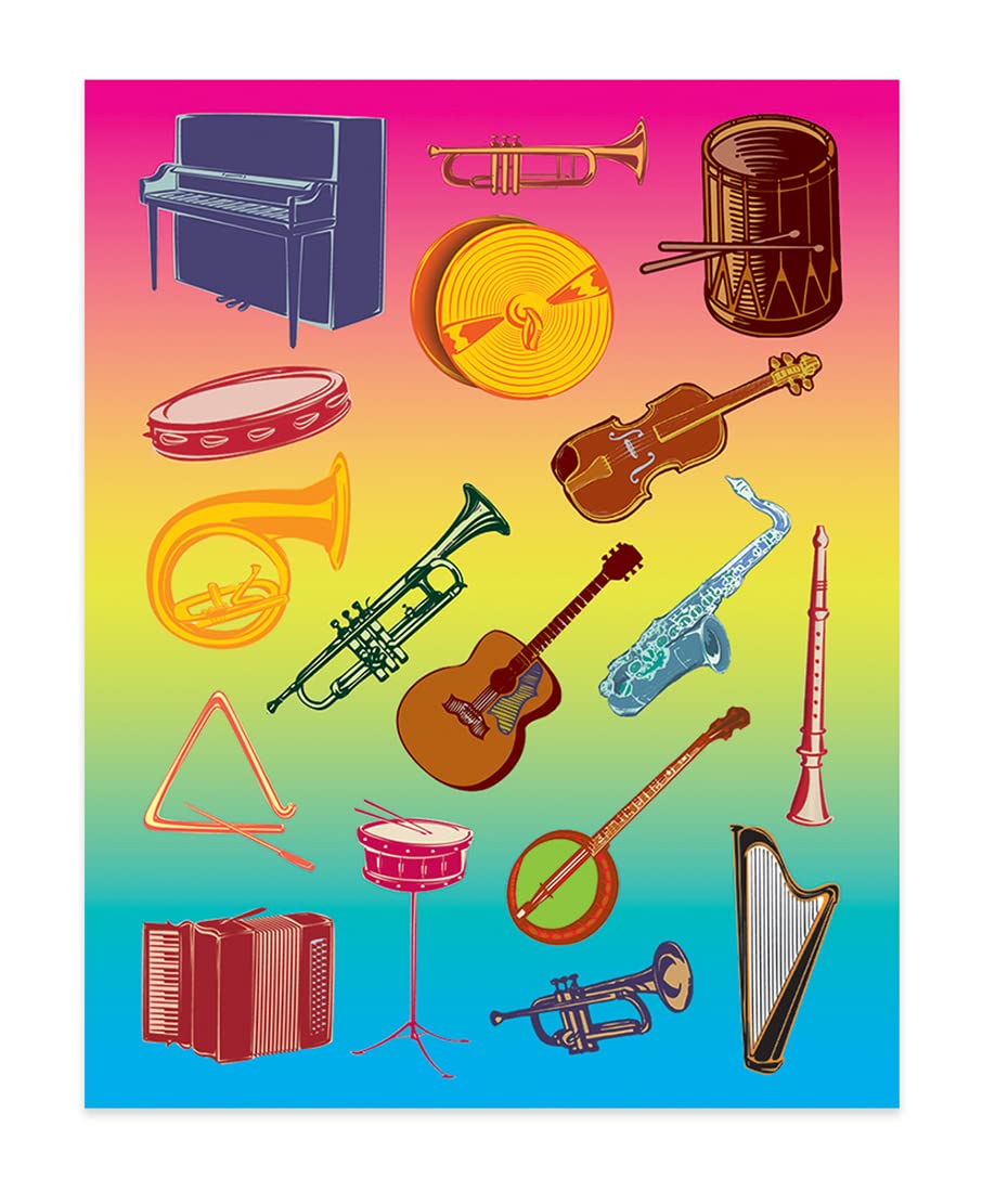 Autocollants d'instruments de musique pour animer les ateliers de loisirs créatifs enfants