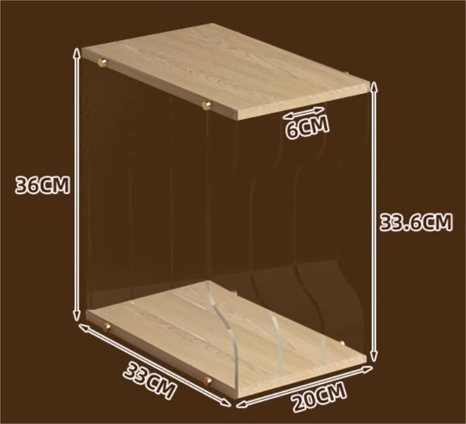 Porta Vinili Scatola Portaoggetti in Acrilico Trasparente for Dischi in Vinile, Espositore for CD for Mobiletto da Banco Supporto Dischi