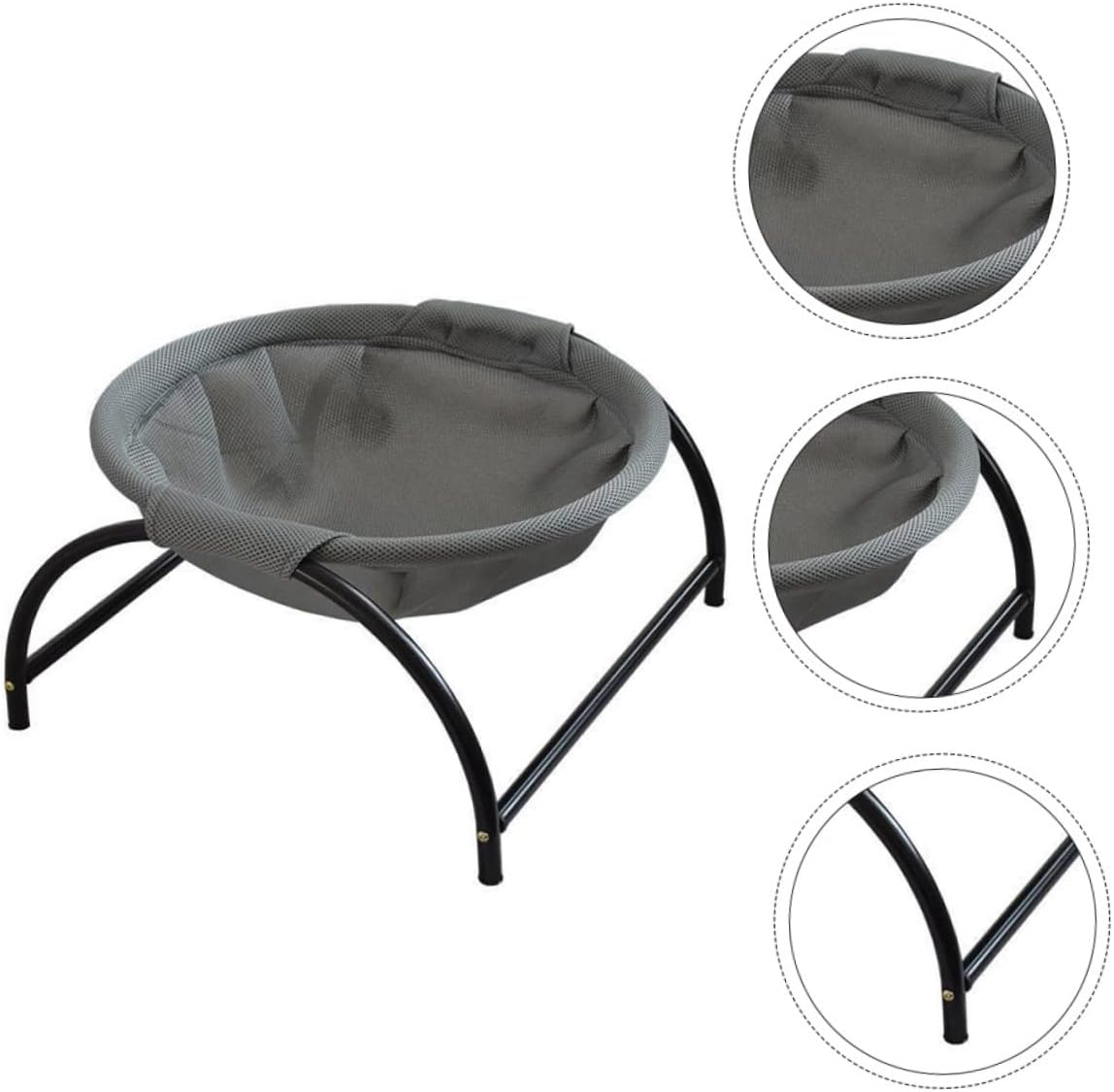 UPKOCH Elevated Cat Bed Breathable Hanging Cot for Indoor Cats and Puppies Stylish Frame Design Moisture-Resistant Easy to Assemble Grey Color