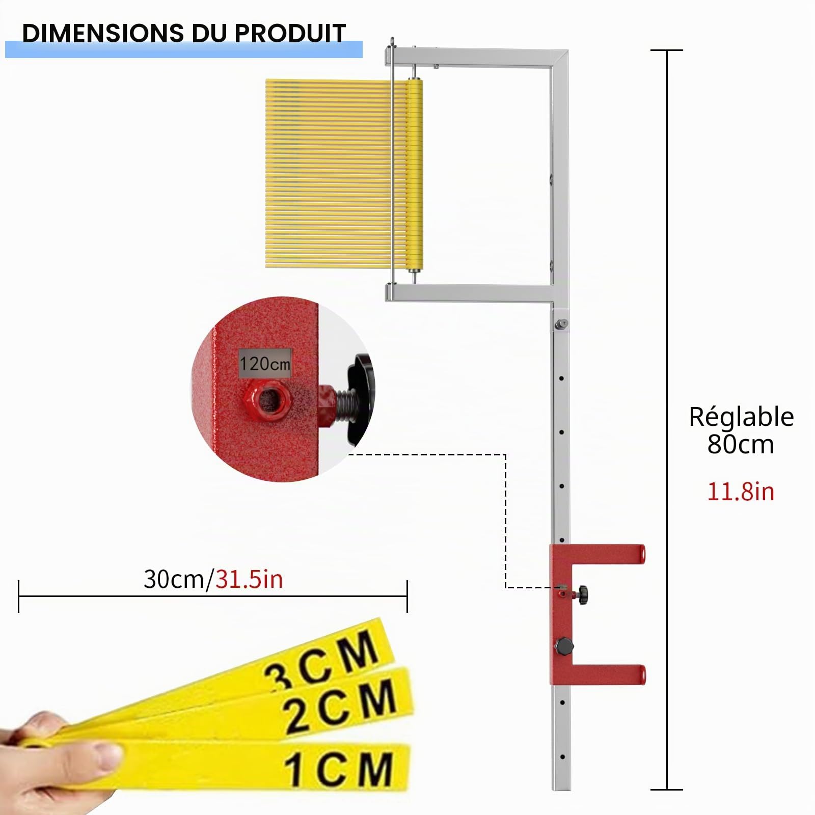 Appareil de mesure de saut vertical réglable de 70 cm pour adolescents ou adultes, accessoires de fitness rebondissants