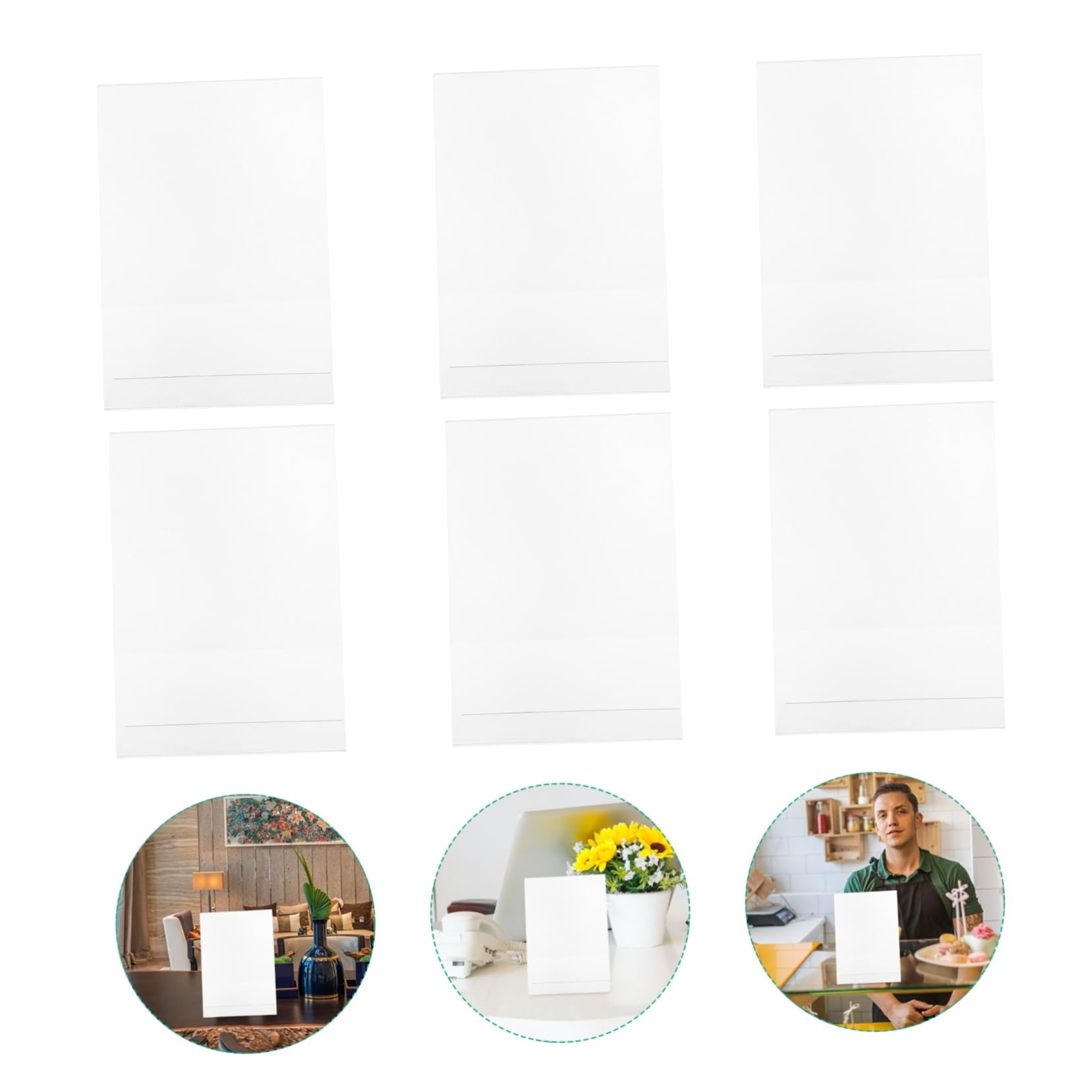 Alipis 2 Sätze Teiliges Acryl Preisschild Halter Transparente Form Tischaufsteller Für Menüs Preisschilder Für Einzelhandel Büro Veranstaltungen 6 Stücke * 2
