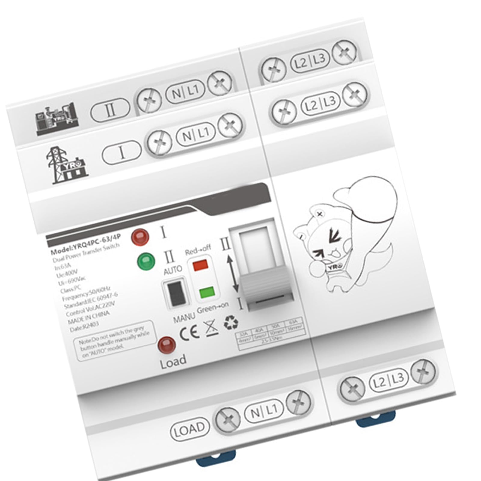 Commutateur de transfert automatique avec détection de tension ultra précise