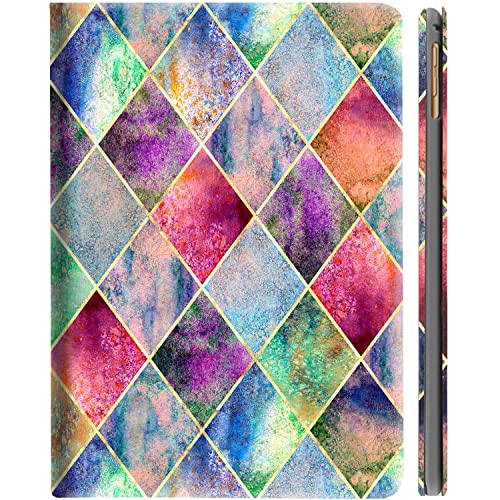 Image of DuraSafe Cases for iPad 8.3 Mini 6th [ Mini 2021 6 Gen ] A2567 A2568 A2569 MK7M3HN /A MLWL3HN /A MK7R3HN /A MK7P3HN /A MLWR3HN /A MK7X3HN /A MK7V3HN /A MK893HN /A Printed Smart Flip Book Cover - Diamond Grid