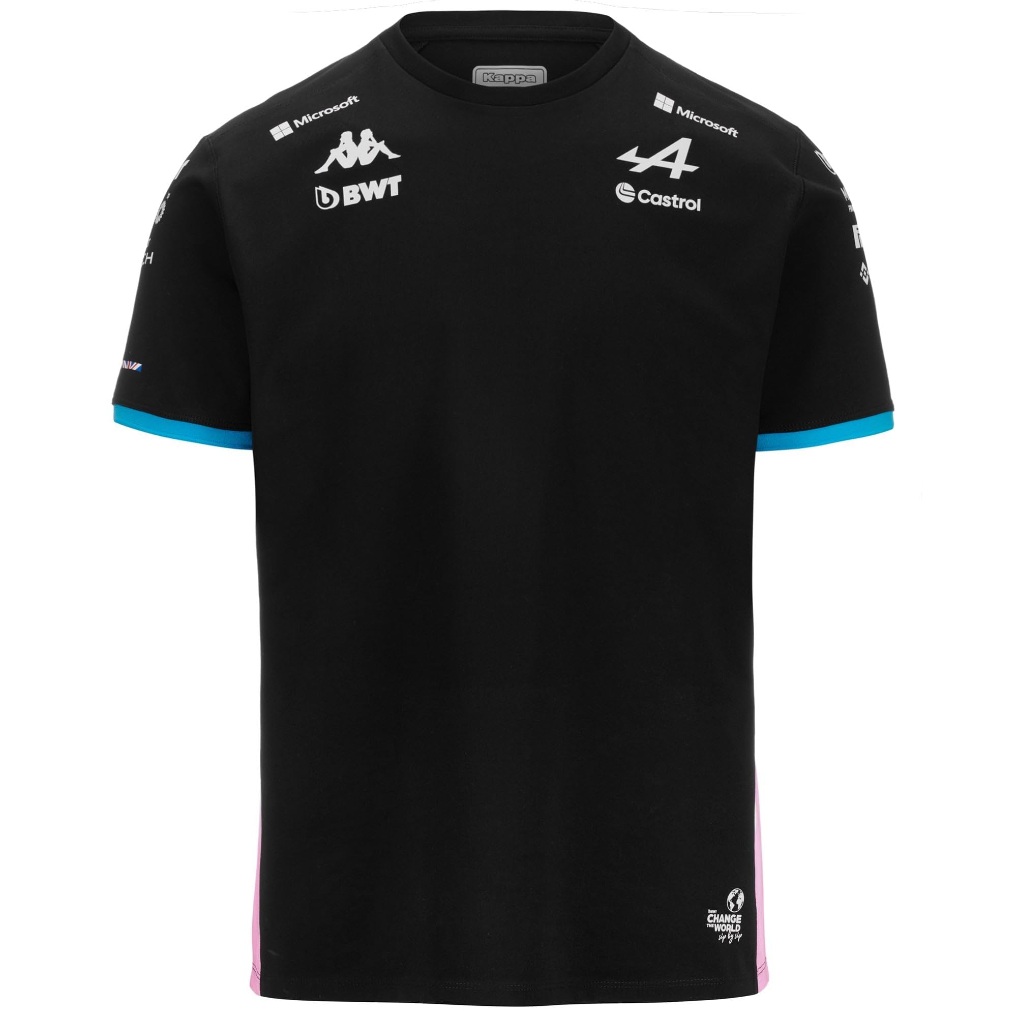 Kappa - T-Shirt, Uomo, Cotone, Racing, Modello: Adiry Alpine F1