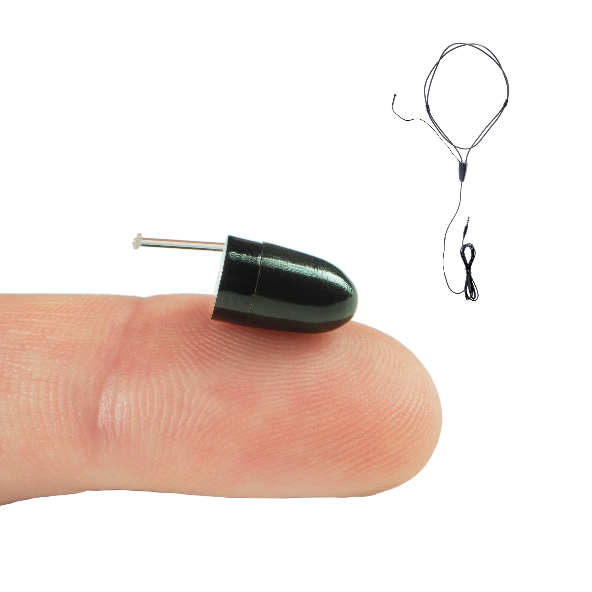 PingaOculto Spy Earpiece Wireless Earphones Invisible Hidden Mini Headset Exam for Phone Wired Microphone - Secret Earphone Micro Listening Ear Cheating (Spy Earpiece Vip Pro UltraMini + Microphone)