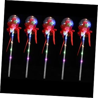 Didiseaon Varinha De Fada Rosa LED Decoração Brilho Brinquedos Menina Presentes Iluminar Varinha De Princesa Varinha De Fada Piscando Varinha De Fada Luminosa Crianças Varinhas De Fada