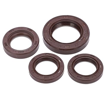 Engine Oil Seal Kit, Anti-Corrosion Simple Installation Rubber Oil Seal Replacement for GY6 125cc 150cc 152QMI 157QMJ for ATV Scooter Moped Go Kart