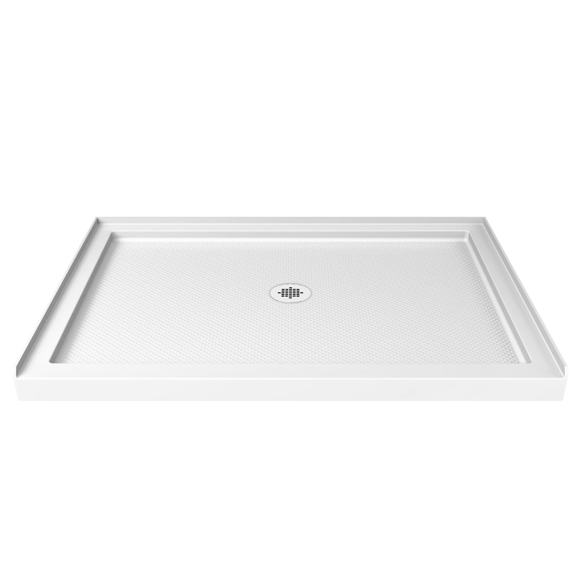 Photo 1 of DreamLine SlimLine 42 in. D x 36 in. W x 2 3/4 in. H Center Drain Single Threshold Shower Base in White