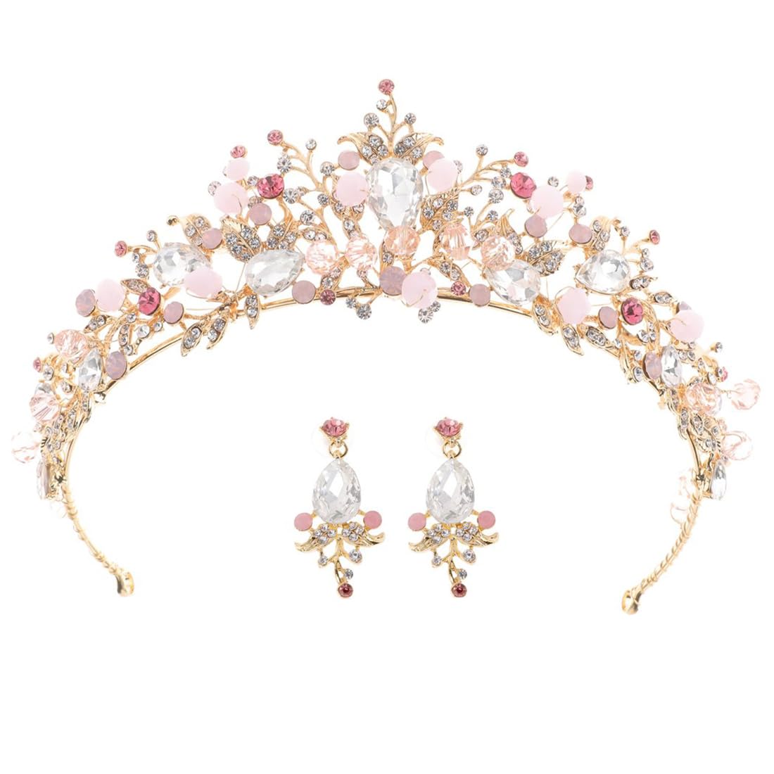 Yellow Chimes Tiara for Women and Girls Gold Plated Crown With Earrings for Women Multicolor Crystal Studded Bridal Wedding Crown Tiaras for Women & Girls Gift For Women and Girls (B0CKFL79G6) Amazon Price History, Amazon Price Tracker