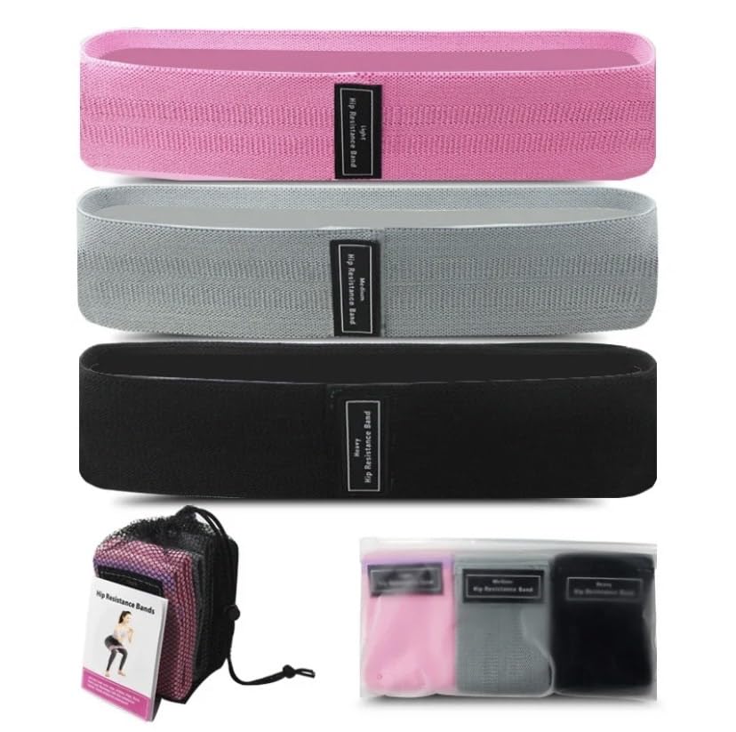 Resistance Bands for Working Out, 3 Levels Exercise Bands Workout Bands Set for Women Men, Hip Legs Booty Bands for Home Fitness, Gym, Yoga, Pilates