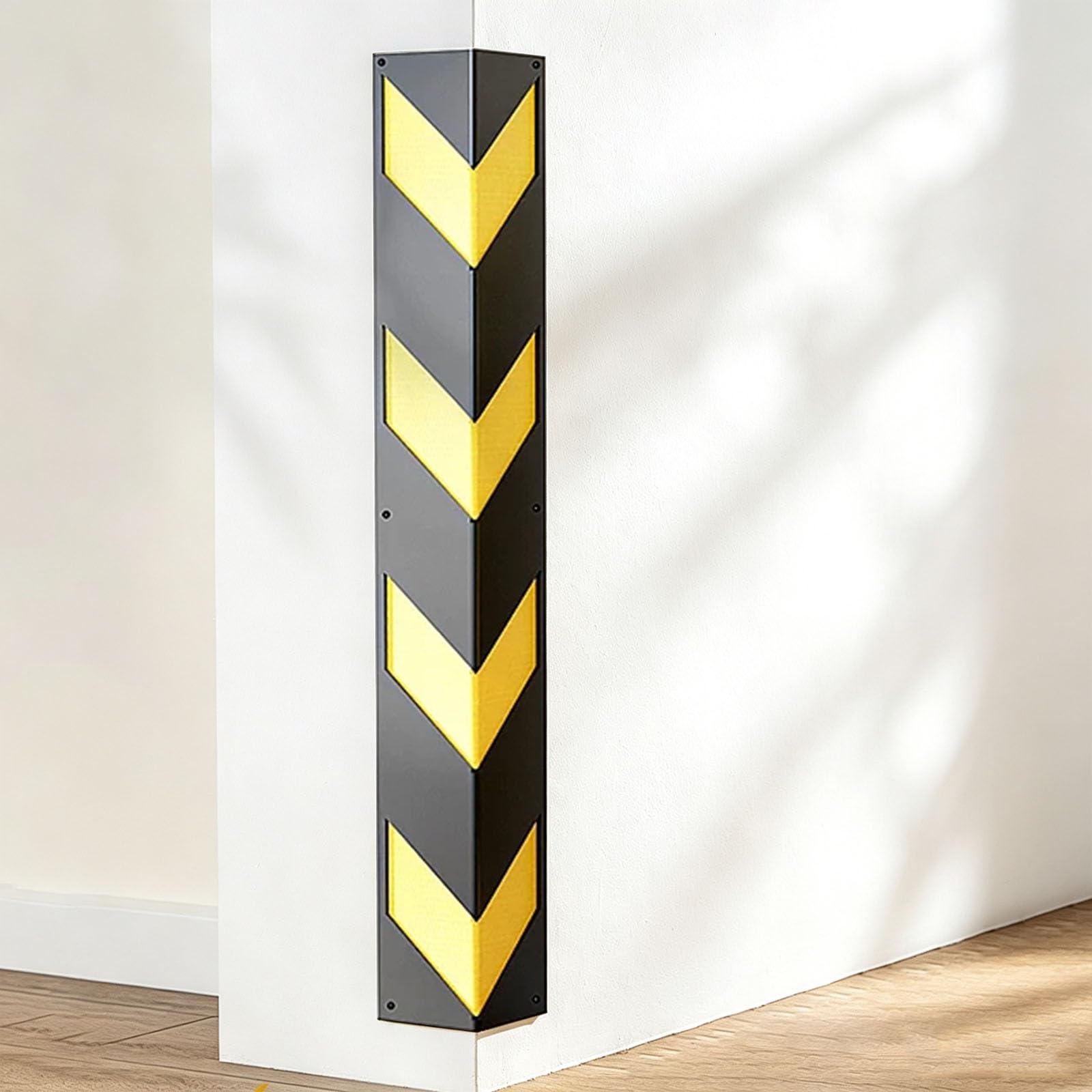 Kantenschutz Gummi, mit Reflexfolie, Eckschutzprofil | Kantenschutzprofil, Vorgebohrten Montagelöchern, Warnstreifen, für Garagen, Fabriken und Lagerhallen(120x5x0.5cm/47x2x0.2in)