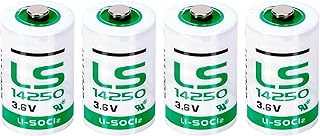 LS14250 (4 Pack) 1/2 AA 3.6v PLC Automatic Industrial Control Equipment NC Machine Meter Gas Meter Probe Lithium Battery LS14250 (4 Pack)