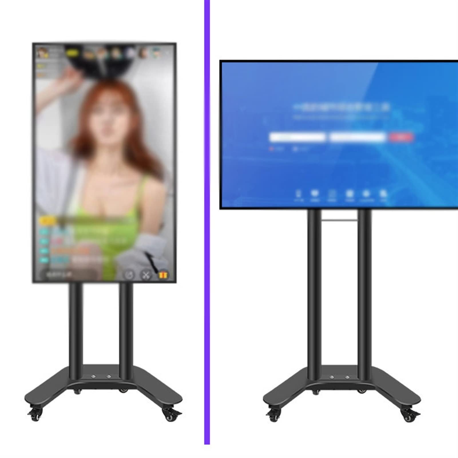 Stojak pod telewizor z mocowaniem podłogowym Uchwyt do telewizora do domu i biura Obrotowy stojak LCD do sal konferencyjnych i salonów Pasuje do większości telewizorów