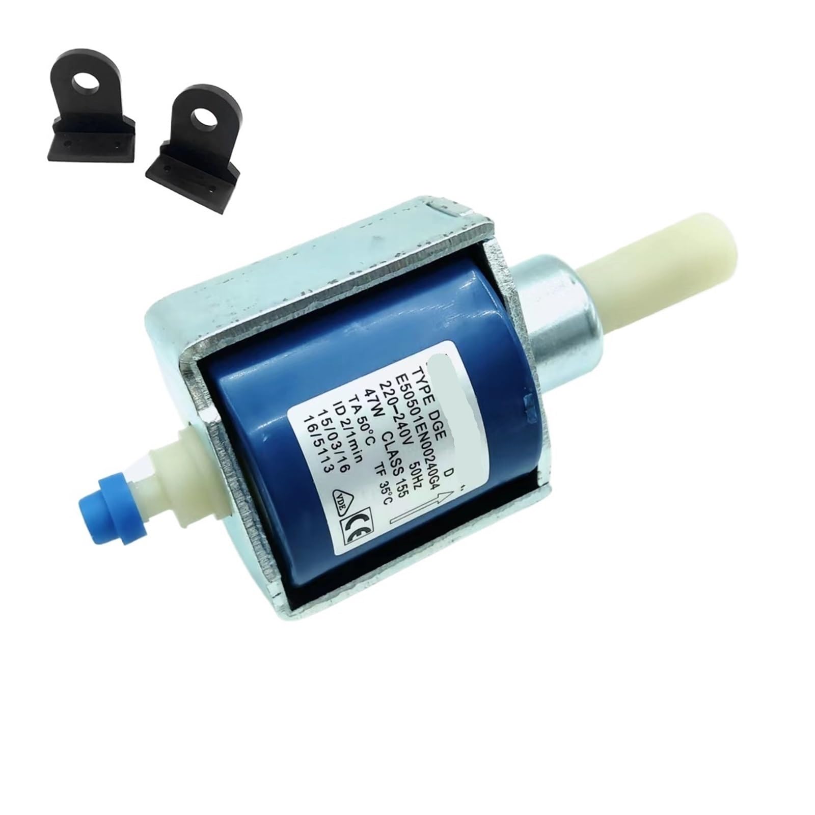 High-Pressure Electromagnetic Pump E505 AC220-240V 50Hz 47W Espresso Machine Water Pump(Pump with Holder)