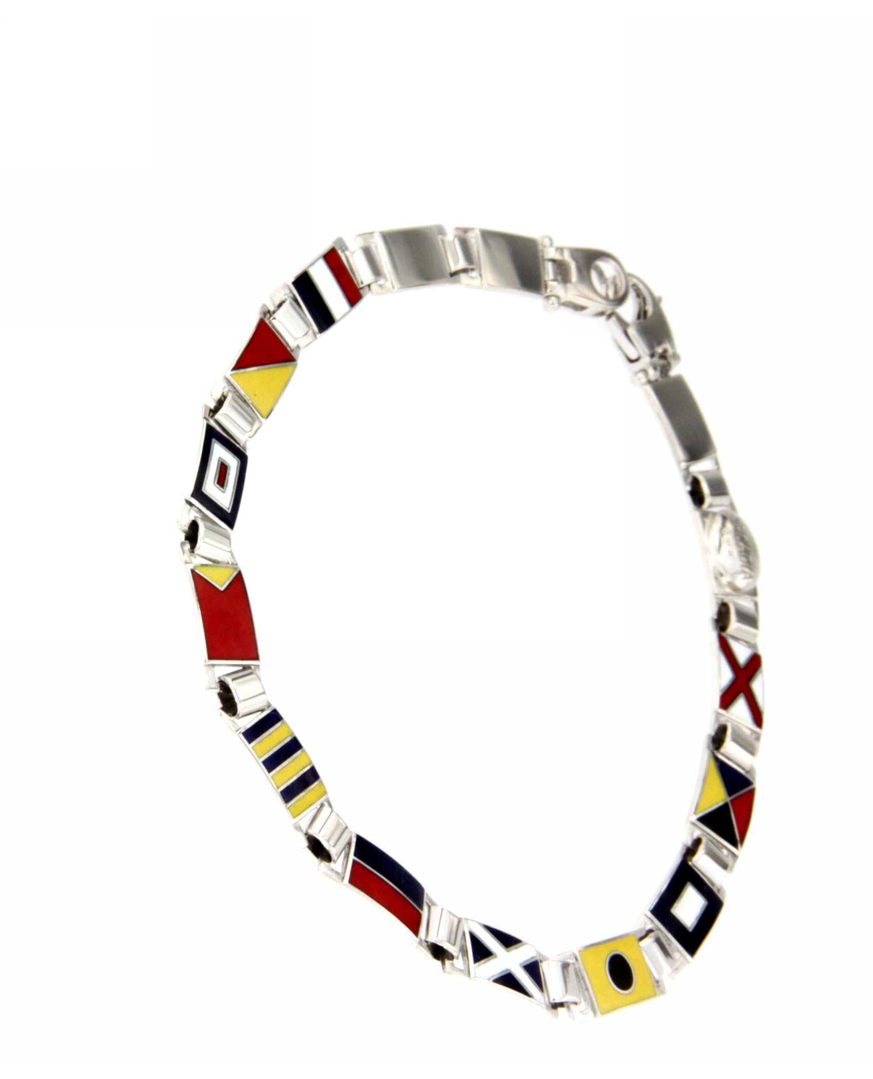 Generico BRACCIALE IN ARGENTO 925 ANALLERGICO SMALTATO A FUOCO E LEVIGATO A MANO IN ITALIA CM21 LARGHEZZA 5.40MM MODELLO ARCADIA