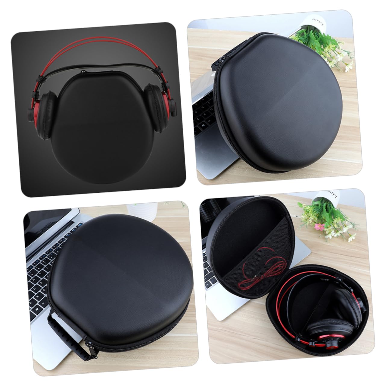 Funda De Transporte para Auriculares Bolsa De Almacenamiento De Auriculares Portátil Estuche