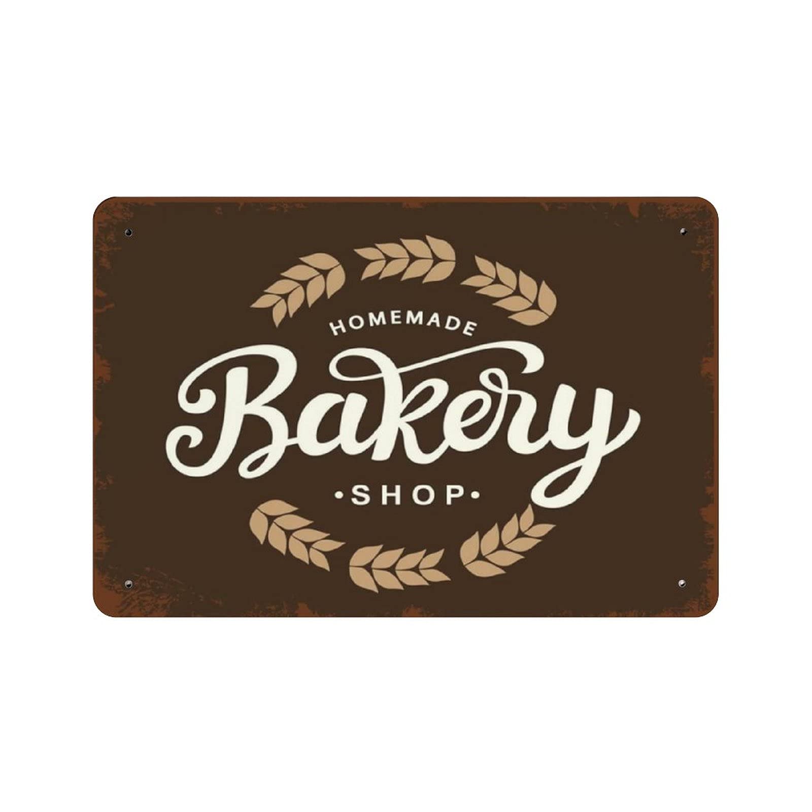 Metal Tin Sign Homemade Bakery Shop Vintage Tin Poster Metal Sign Wall Decoration Country Kitchen Home Garage Decor 8"x12"