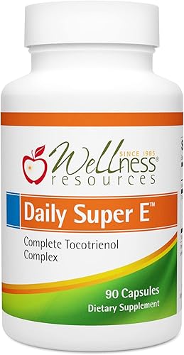 Wellness Resources Daily Super E - Tocotrienoles superiores de espectro completo - Alto en Gamma, Delta y Alpha (90 cápsulas)