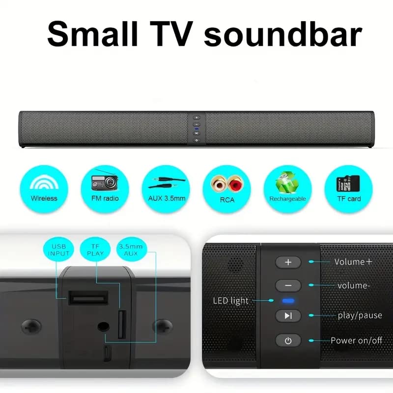 INFIBLA Soundbar pc gamer subwoofer p2 max tv portable tablette portable home cinema splitter Soundbar bluetooth haut-parleur – Image 5