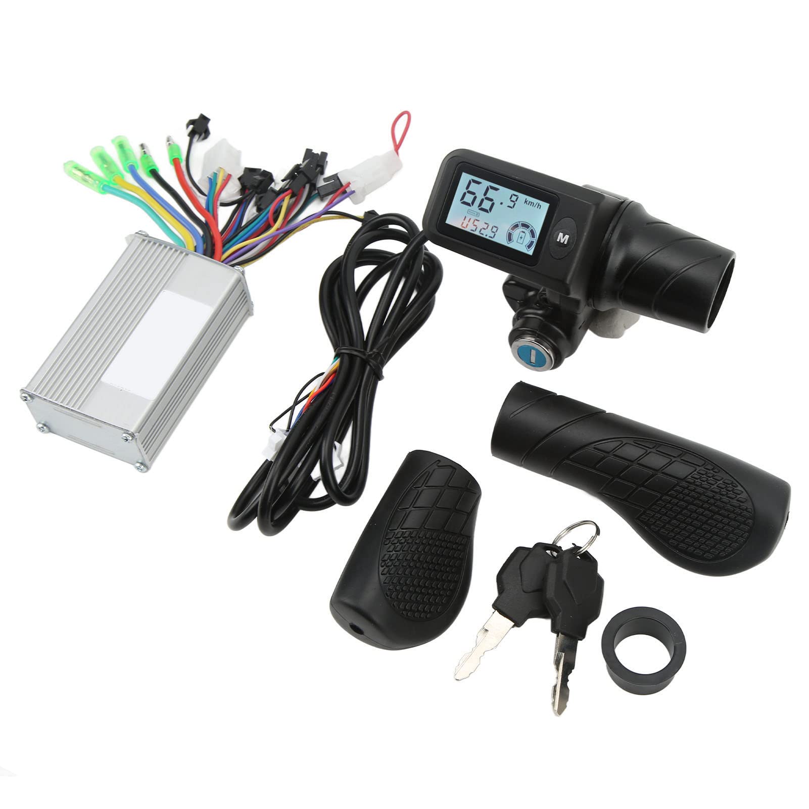 36 V Zestaw Sterowania Silnika Bezszczotkowego, Kontroler Skutera Elektrycznego 48 V 350 W z Uchwytem Przepustnicy Wyświetlacza 805 LCD, dla Kierownicy 22,5 Mm