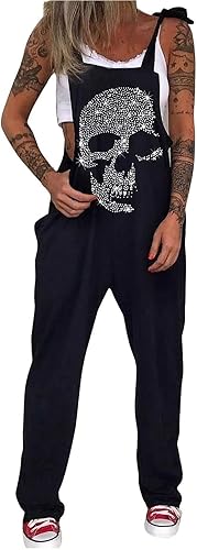 PAODIKUAI Mono casual con estampado de calavera para mujer