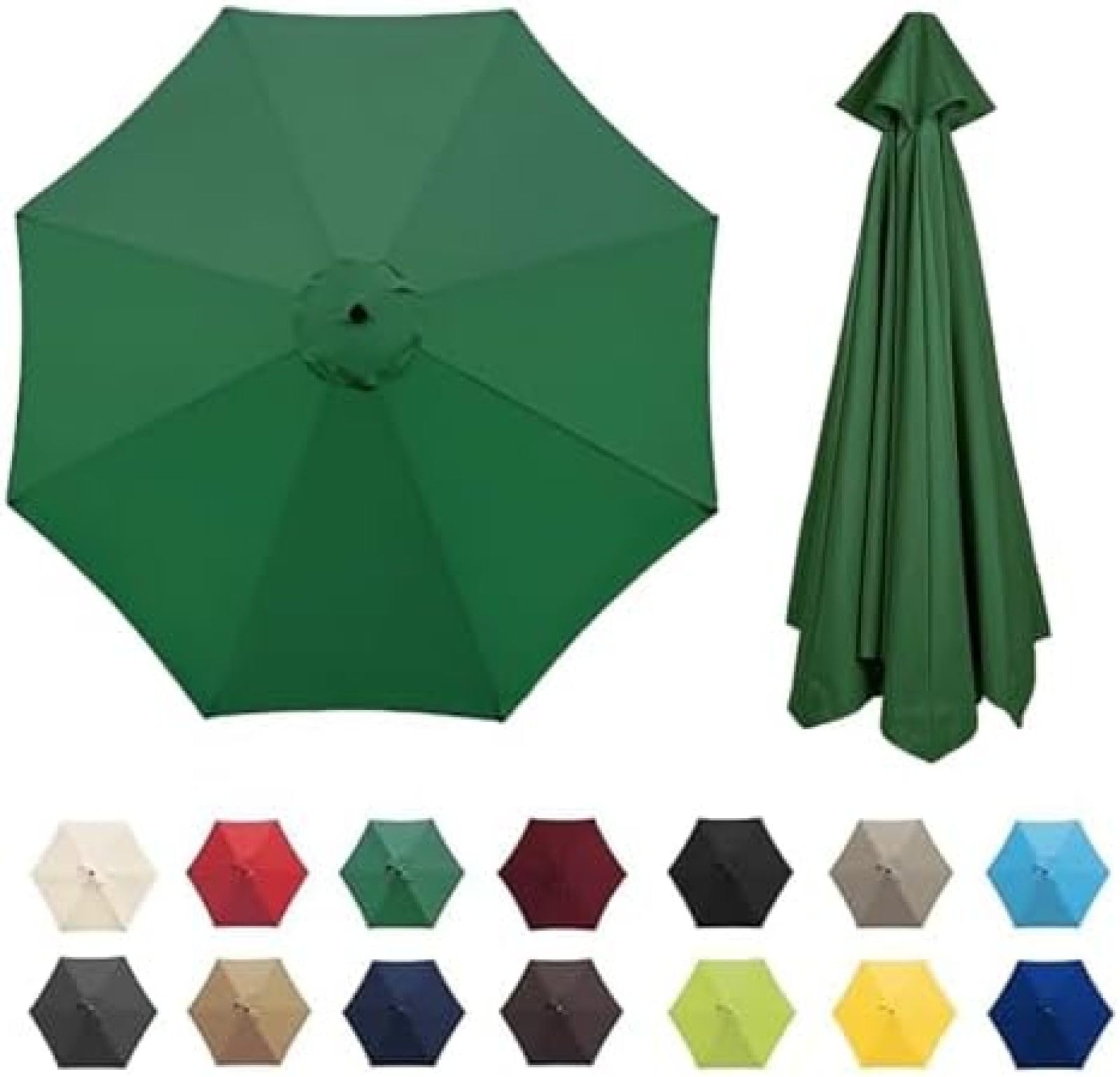 Parasol 6/8 Bras, Housses Pour Parasols de Jardin, 2/2,3/2,5/2,7/3/3,50 Mètres, Convient Pour Terrasse, Balcon, Piscine, Jardin