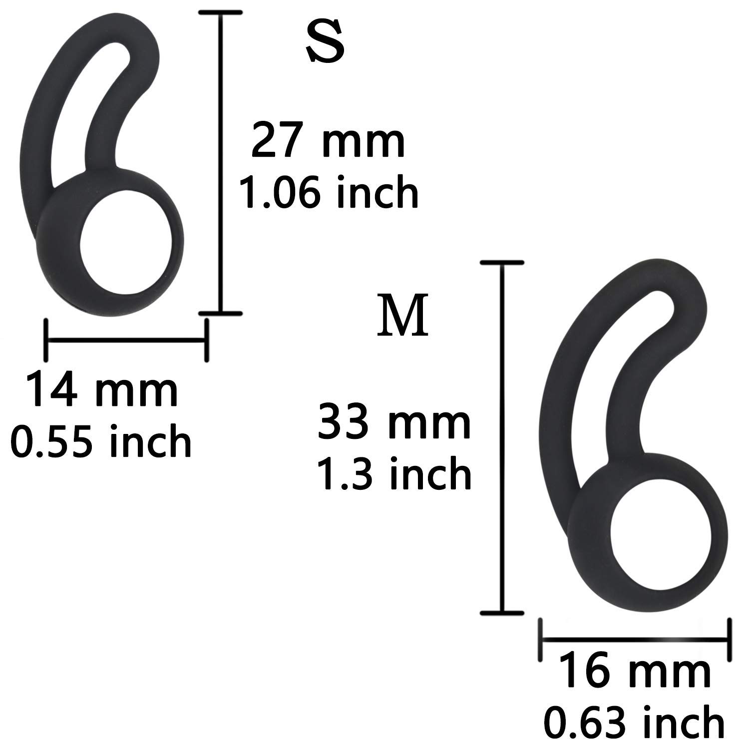 Zotech Replacement Earpads Eartips Earbuds Ear Hooks for Beats Flex Urbeats BeatsX Beats Tour. Soft Wing Tips 2 Size 2 Pairs & Ear Tips 4 Size 4 Pairs (Black)