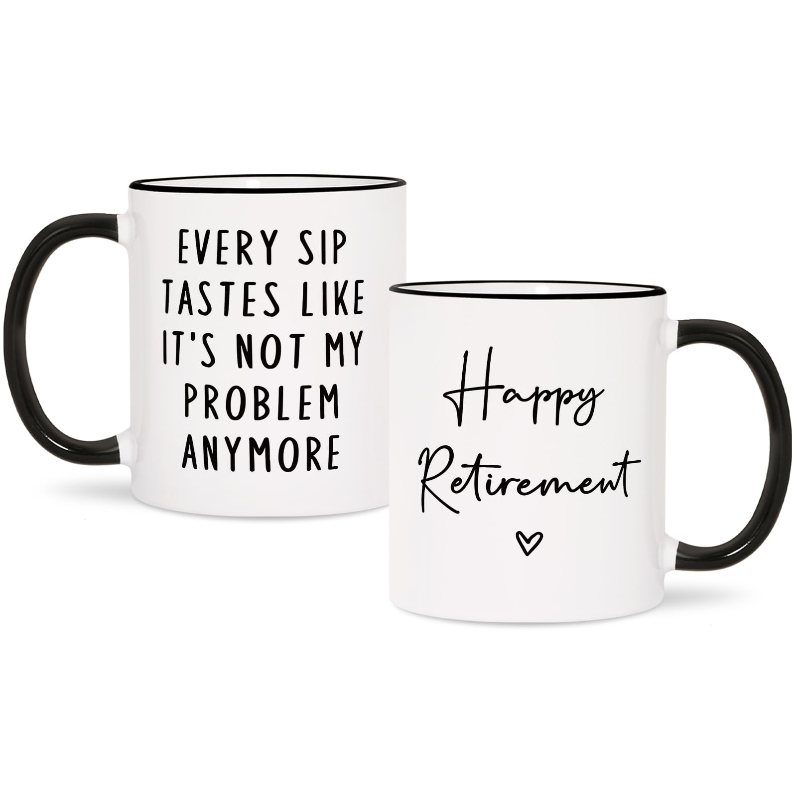Maustic Retirement Mug 2025 – 'Not My Problem Anymore' Funny Retirement Gift For Men & Women, 11 Oz Ceramic Coffee Cup