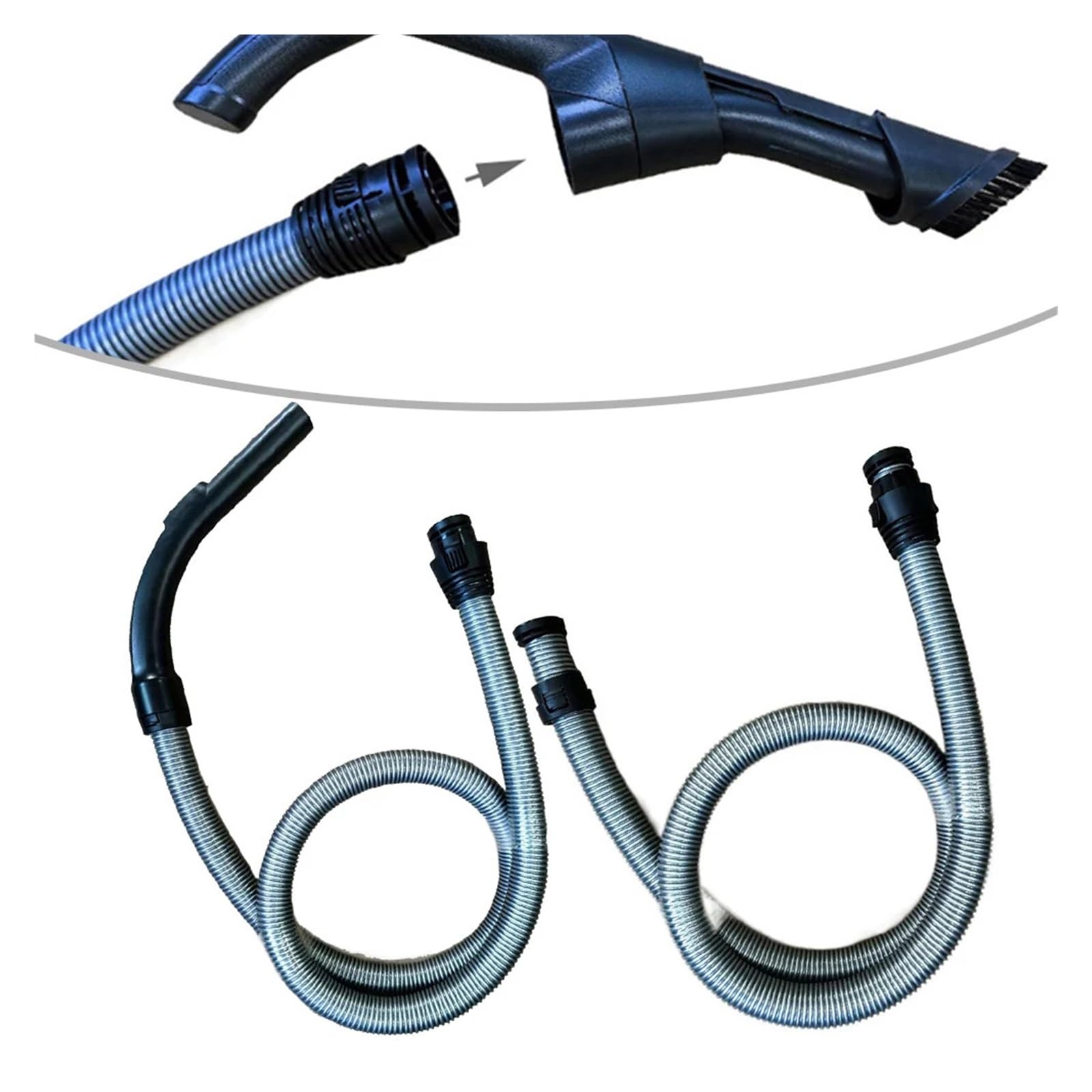 Genérico Manguera de vacío 2M con Tubo extensión Mango for Piezas Limpiador C1 C2 C3 S Series 38mm(Hose and Handle)