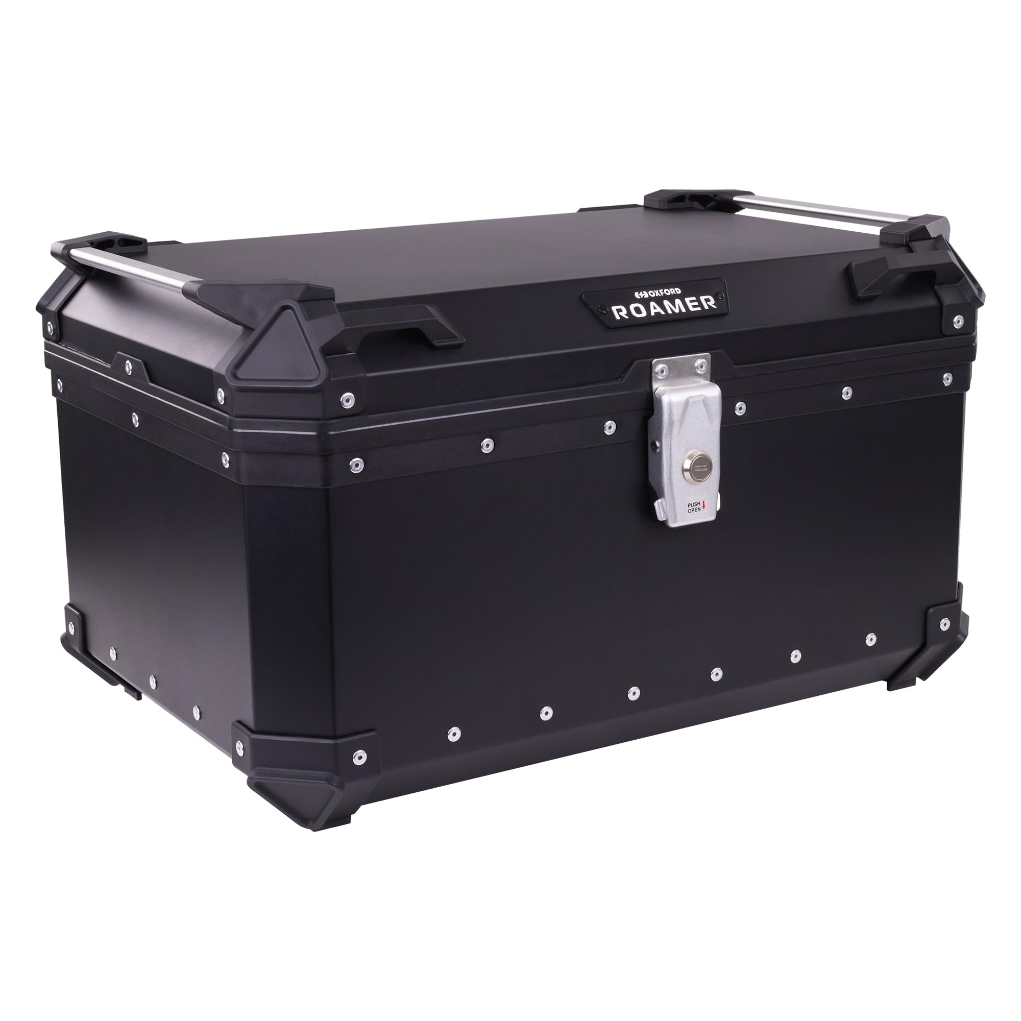 Oxford Roamer Motorcycle Top Box Hard Motorbike Luggage Black 65L
