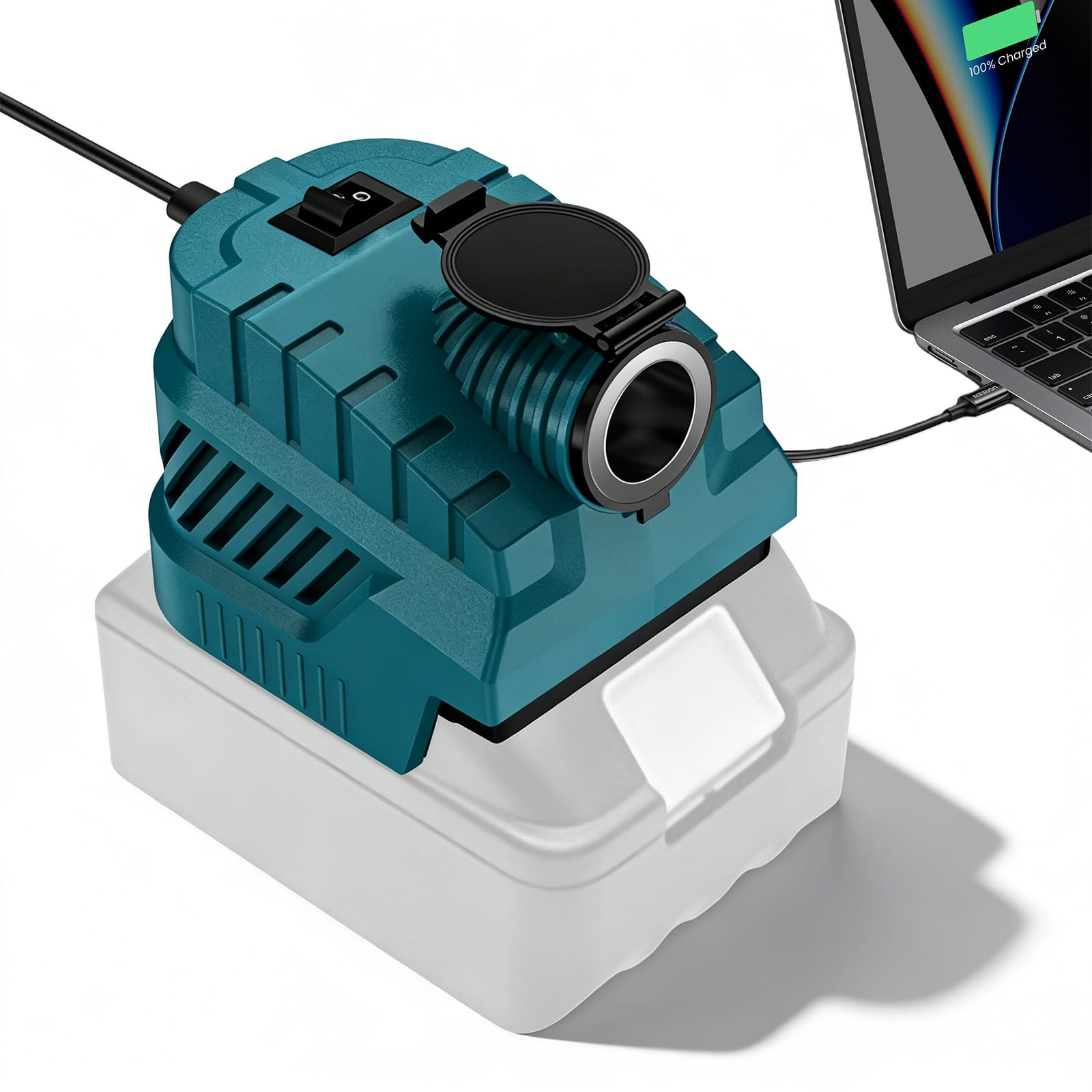 Convertidor de 18 V a 12 V para Makita, adaptador de batería, adaptador para Makita de 18 V, convertidor de batería con conector para encendedor de cigarrillos, convertidor de batería para coche