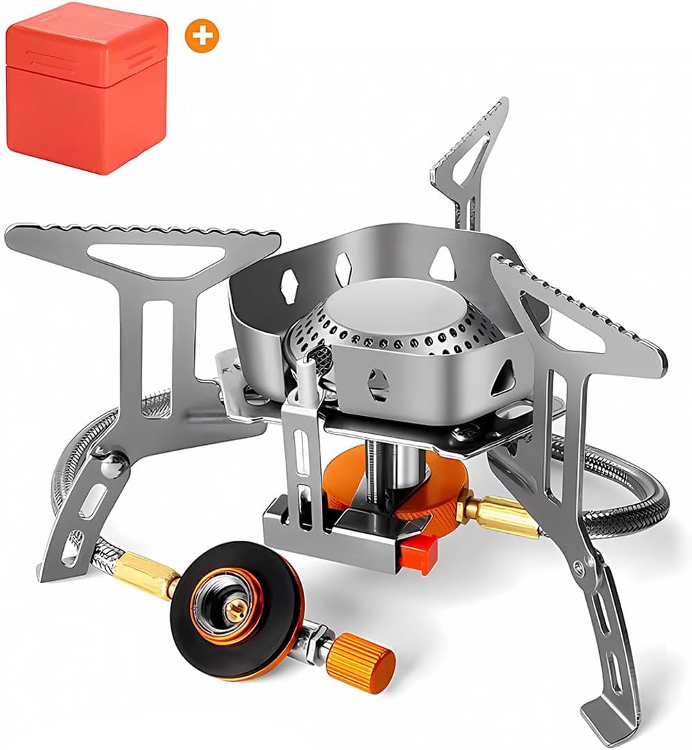 Camping Gas Stove Portable Gas Burner Outdoor Windproof Emergency Cook Stove ...