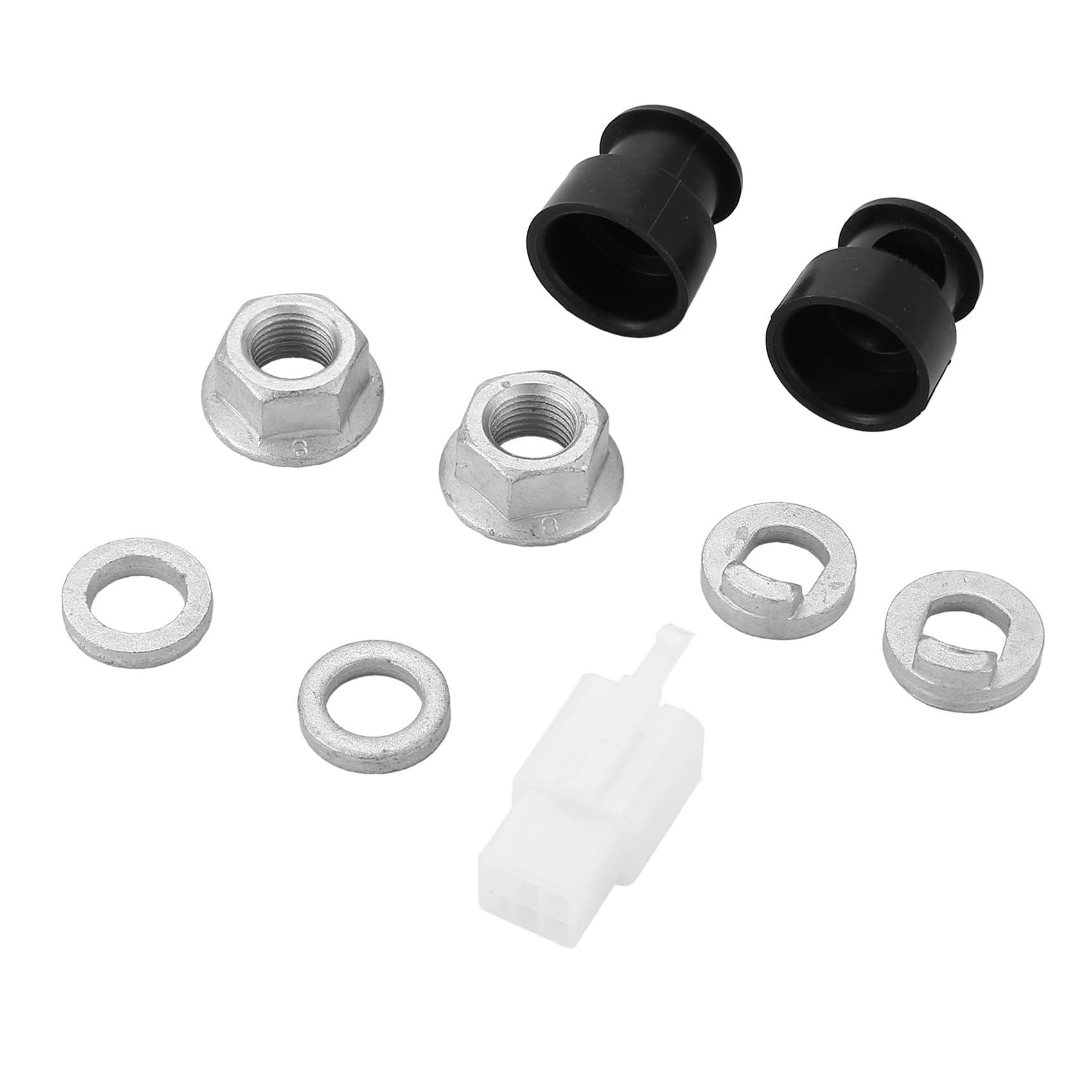 Ksrnsne E-Bike Electric Bicycle Hub Motor Axle Front Lock Nut/Lock Washer/Spacer/Nut Cover with 12mm Shaft