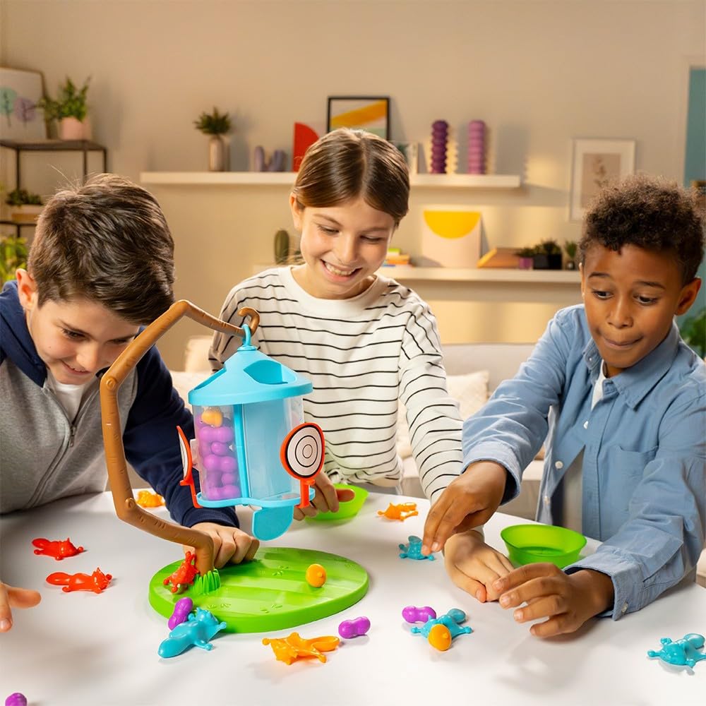 Goliath - Eichhörnchen aus Folie – Geschicklichkeitsspiel für Kinder ab 6 Jahren – Gesellschaftsspiel für Familie interaktiv – Haselnusssammlung – 2 bis 3 Spieler – Geschenkidee – Version FR & NL