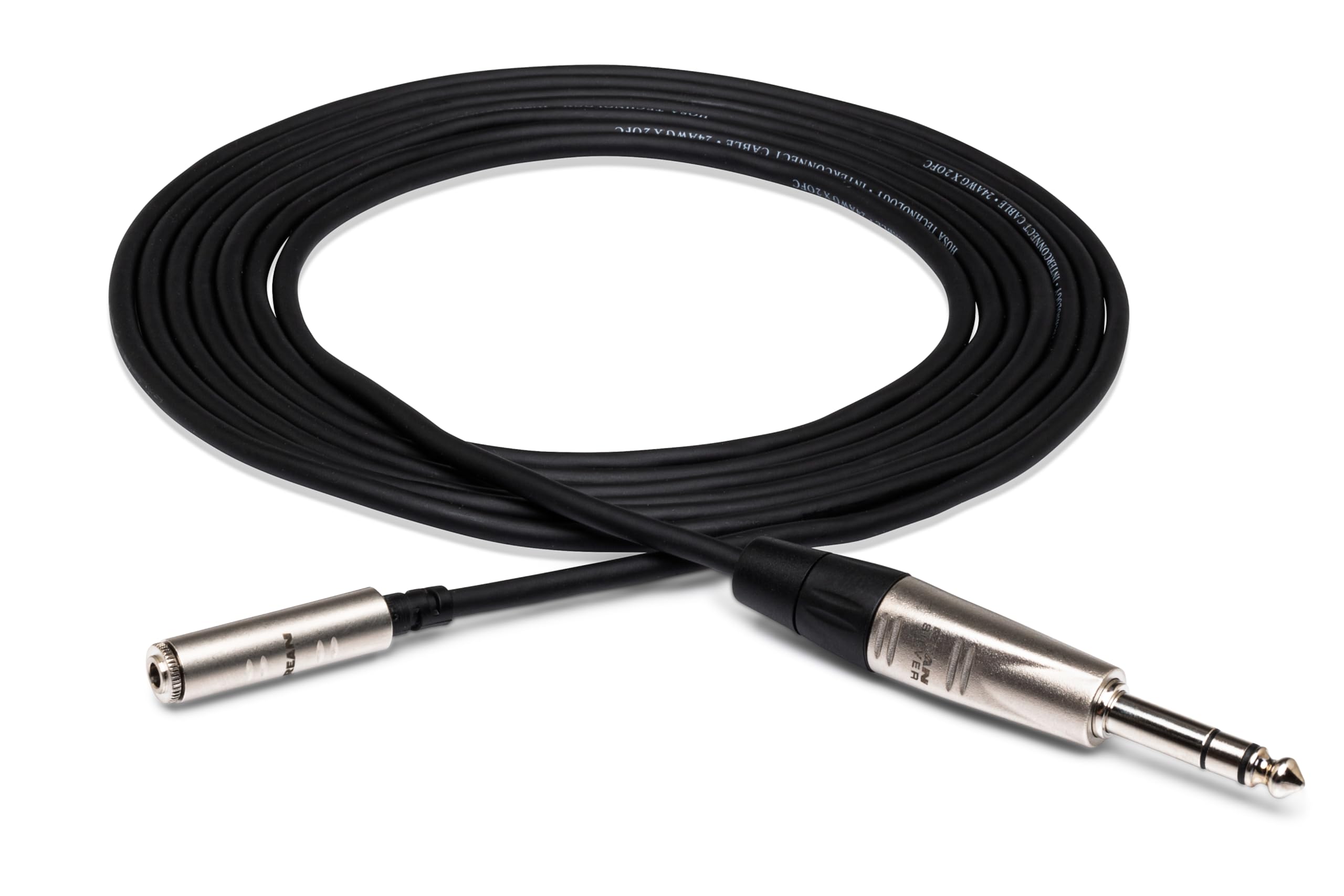 Hosa HXMS-005 Pro Headphone Adaptor Cable, REAN 3.5 mm TRS to 1/4 Inch TRS, 5 Feet