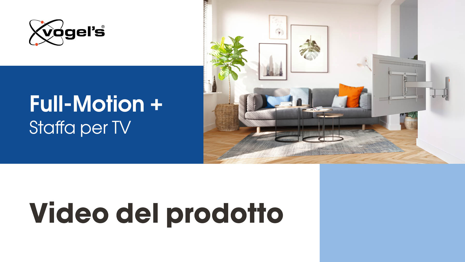 Vogel's TVM 3407 - Supporto da parete fisso per TV da 32 a 77 pollici, chiusura sicura
