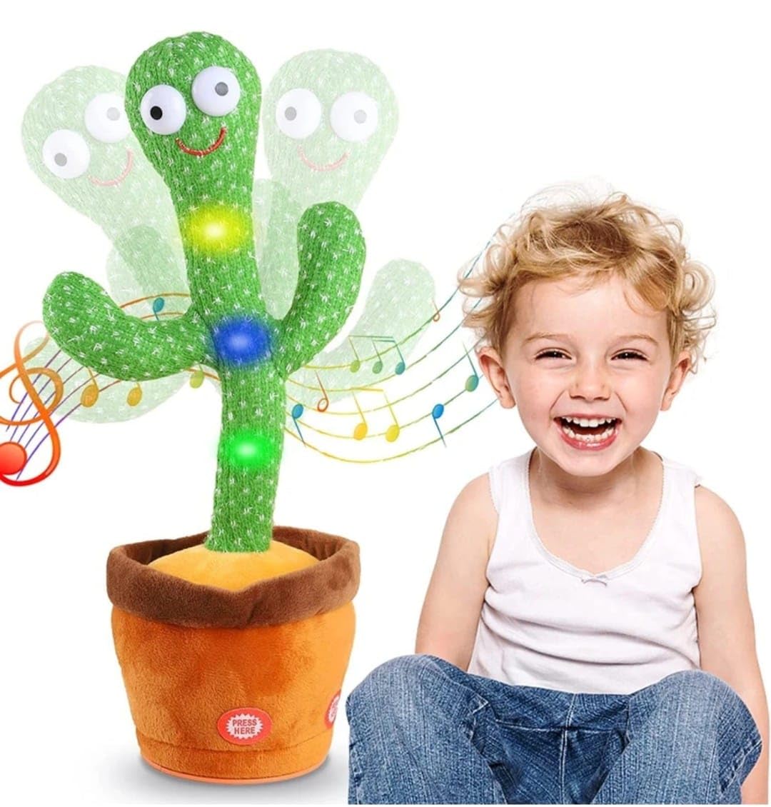 Dancing Cactus Talking Toy for Kids - Singing & Repeating | Dancing cactus talking toy that sings, dances, and wiggles. Records and repeats whatever you say in a funny voice.-image-46