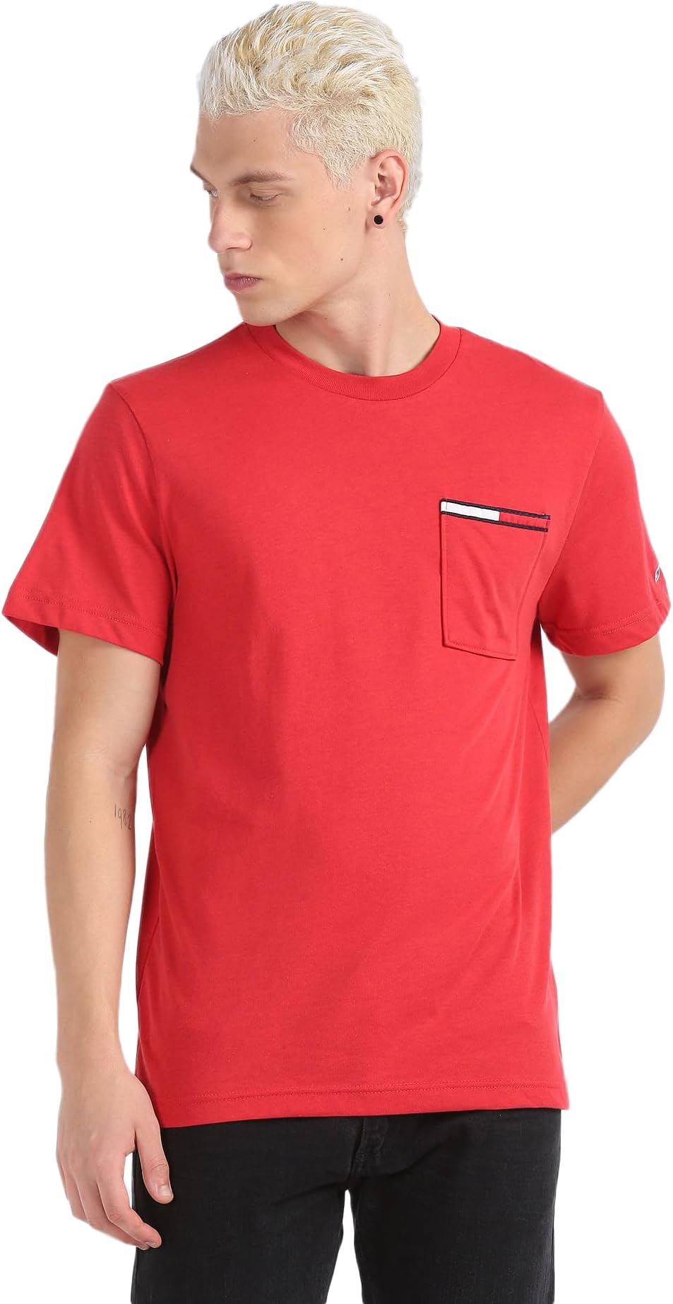 Tommy Hilfiger Men's Solid Regular Fit T-Shirt