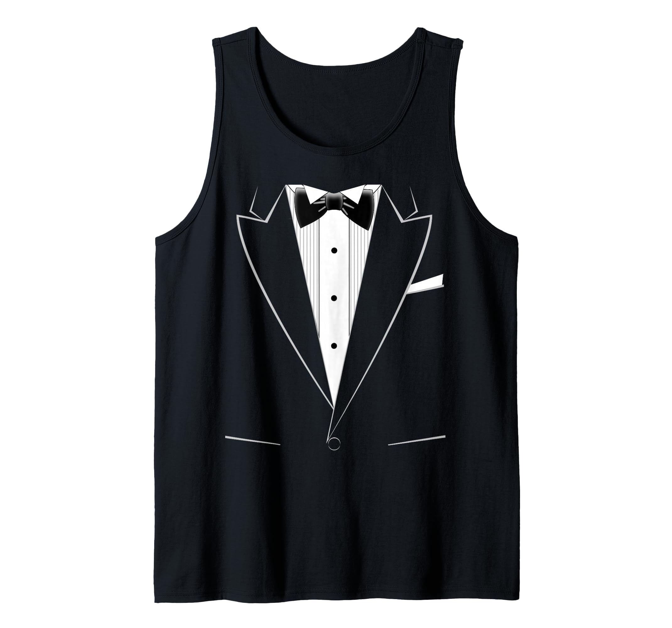 Funny Black Tuxedo and White Shirt Tank Top