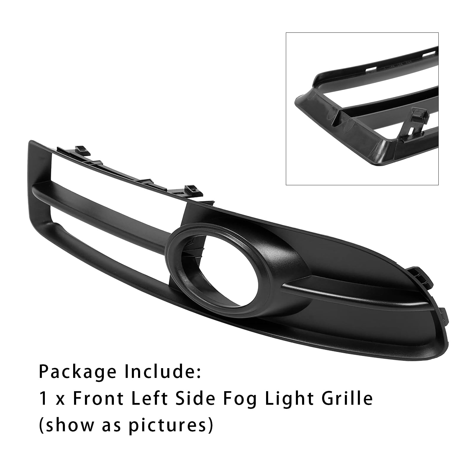 Griglia paraurti Anteriore Front Bumper Grille Fog Light Grill Fit for Audi A4 B7 S-Line S4 2005-08 Left Side (No Logo)