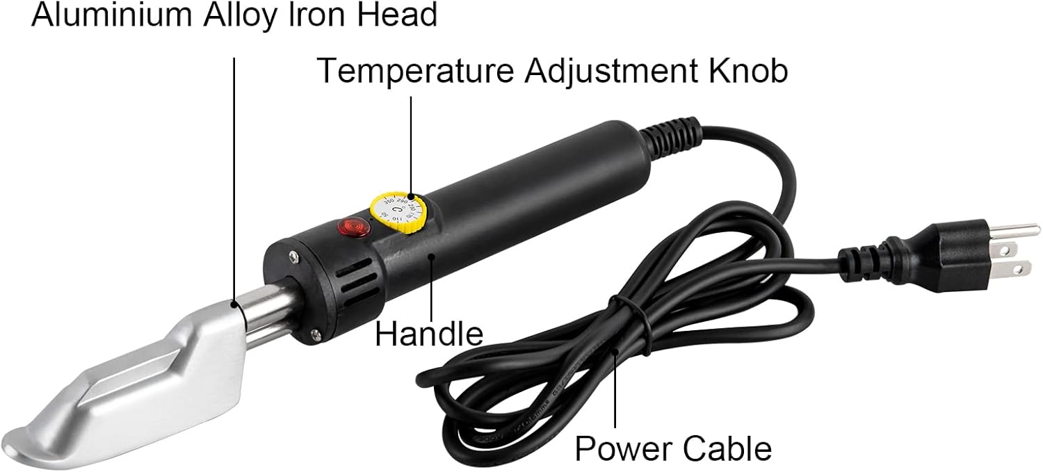 LYNICESHOP Mini Irons, 110v 50-350℃ Corded Electric Mini Leather Iron Mini Iron Mini Crafts Iron Handy Heat Press Machine Kit Portable Handy Heat Press Small Iron for Leather Clothe Shoe