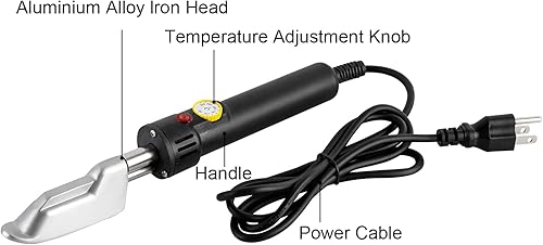 Miniatura 6 de LYNICESHOP Mini planchas, 110v 122.0-662.0 F con cable eléctrico mini hierro de cuero mini hierro mini manualidades de hierro práctico máquina de