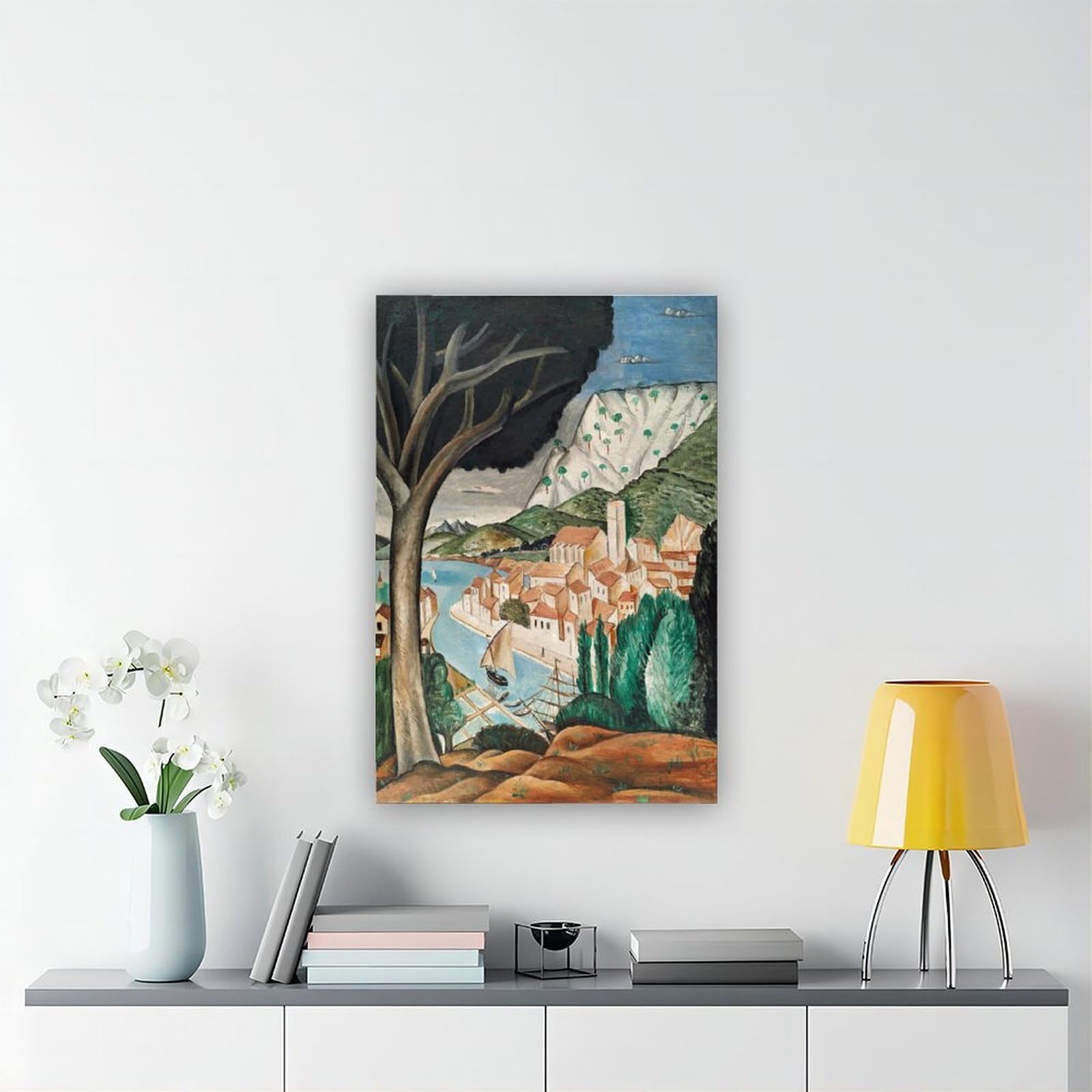 ANFOTCM Andre Derain, Martigues, Harbor in Province, plakat na płótnie dekoracja sypialni sport krajobraz biuro dekoracja pokoju prezent 60 x 90 cm