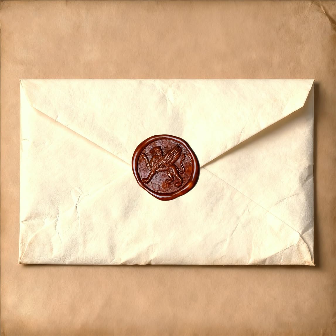 Mceal Wax Seal Stamp Head, 3D Embossed Relief for DIY Crafts, Wedding Invitations, Gift Wrapping,Medieval Collection-Griffin