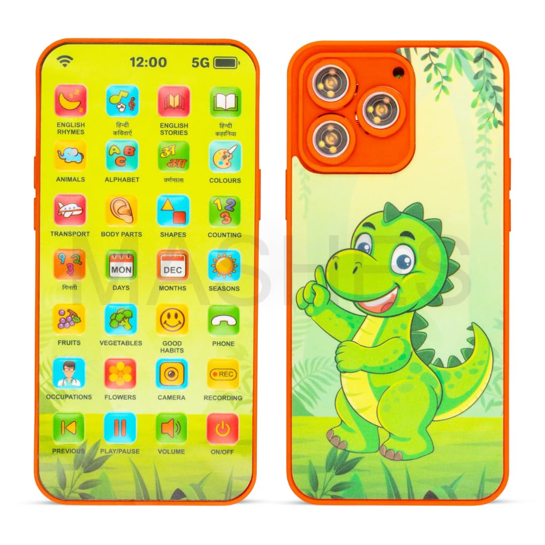 Educational Phone Toy for 2-12 Years Kids Rechargeable 24 Modes Talking Baby Smart Phone Mobile Toy for Boys Girls Christmas Gift Birthday Surprise 2