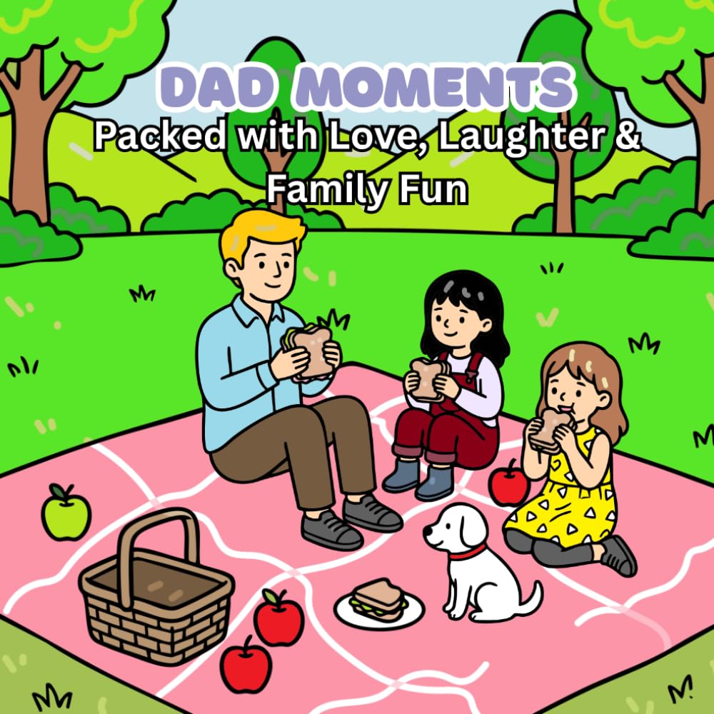 Dad Moments: A Fun & Comfy Coloring Book Celebrating the Special Bond Between Dads & Kids (Happy Moments)